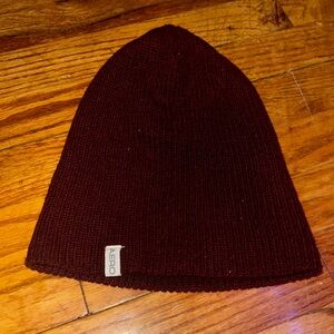 Burgundy beanie
